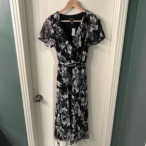 Black and taupe high low dress- size 10